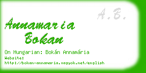 annamaria bokan business card